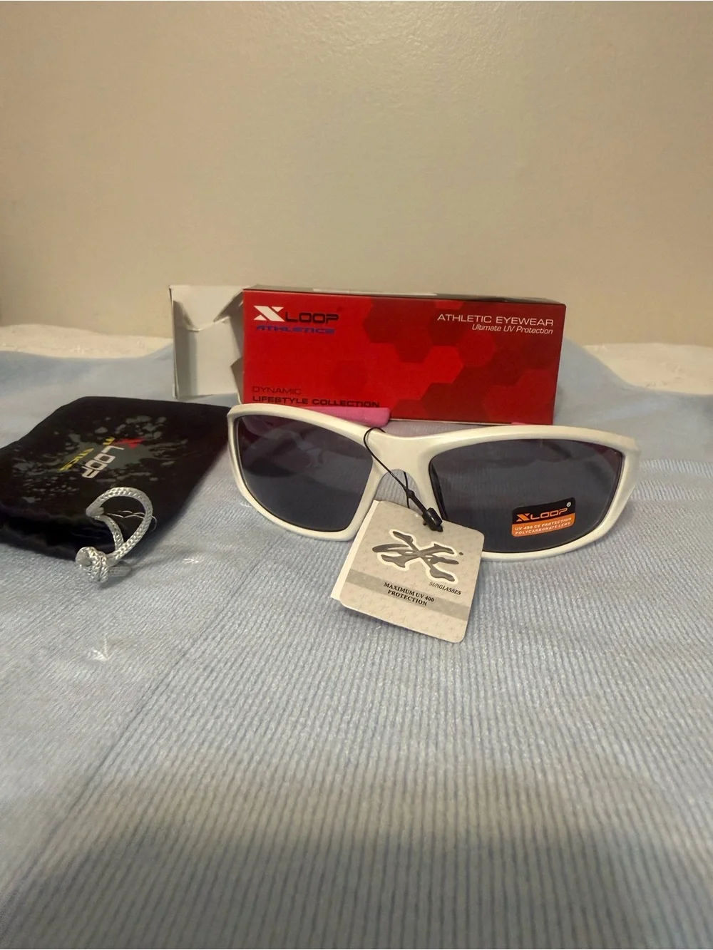 Kids White Frame Pink Temple Sunglasses